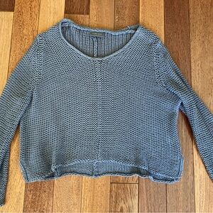 Wooden Ships Blue Knit Women's Sweater